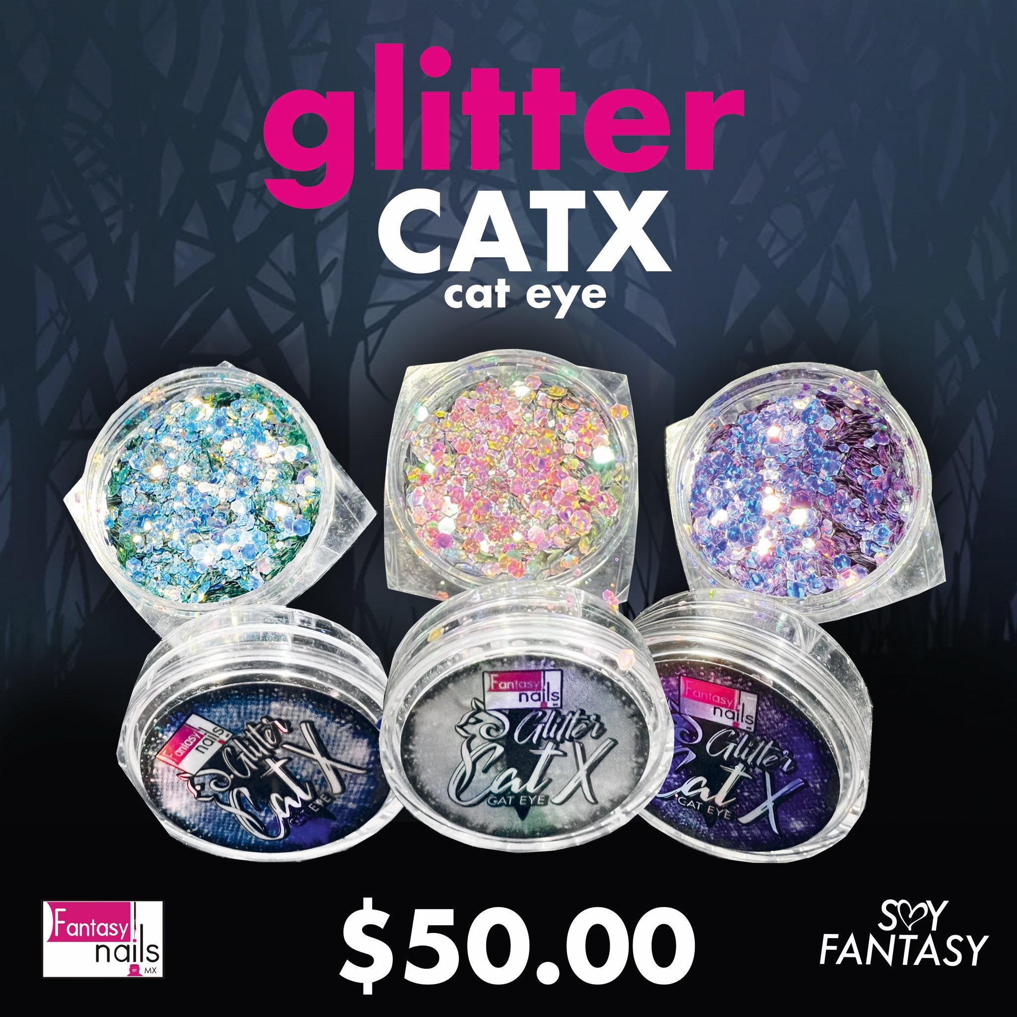 Glitter cat eye