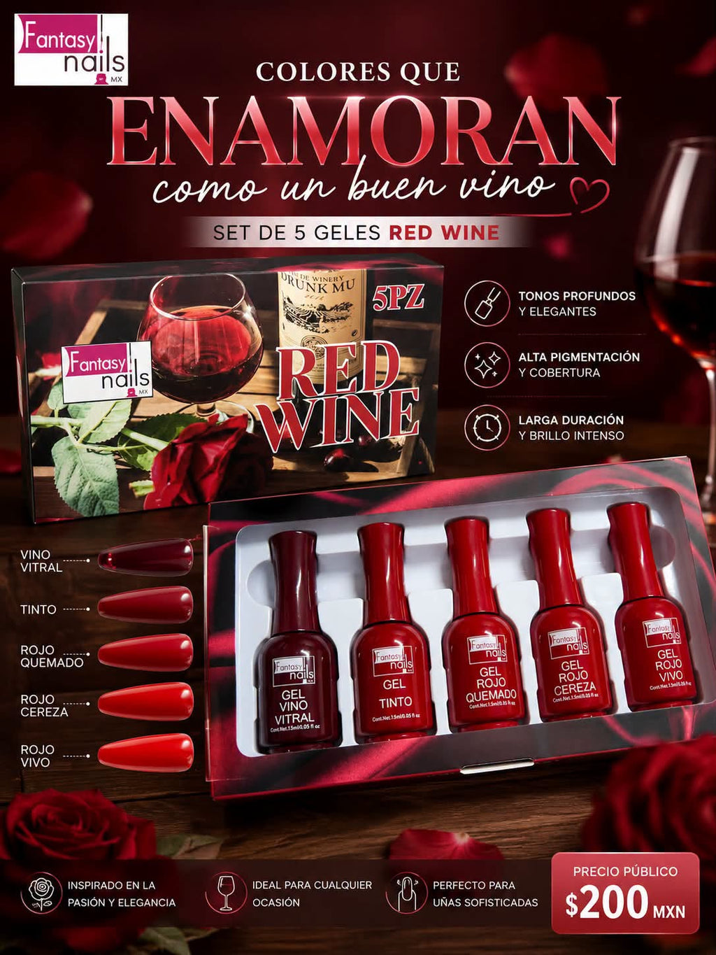 Red Wine c/5 geles