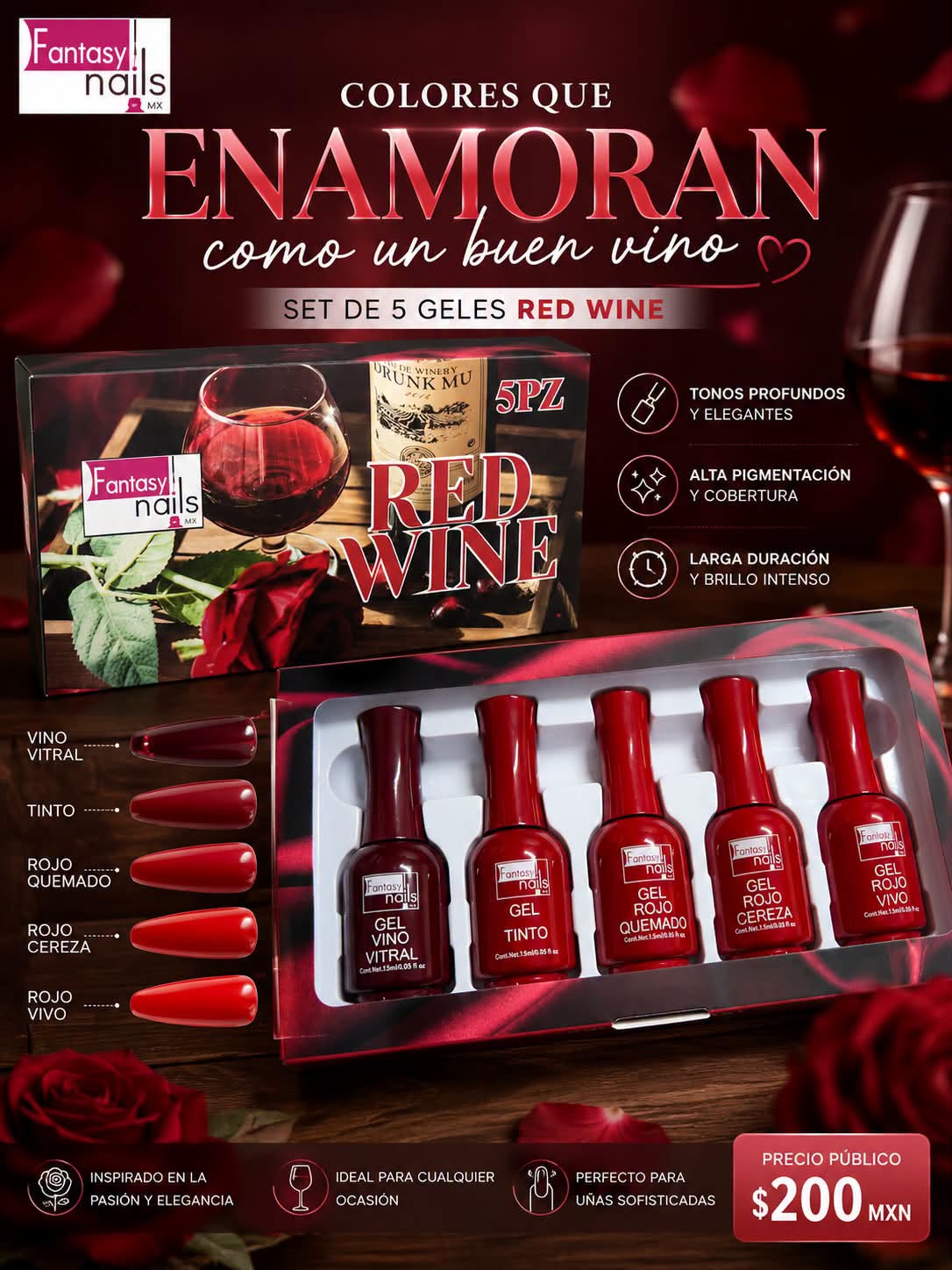 Red Wine c/5 geles