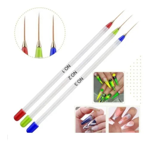 Liner uñas blanco c/12