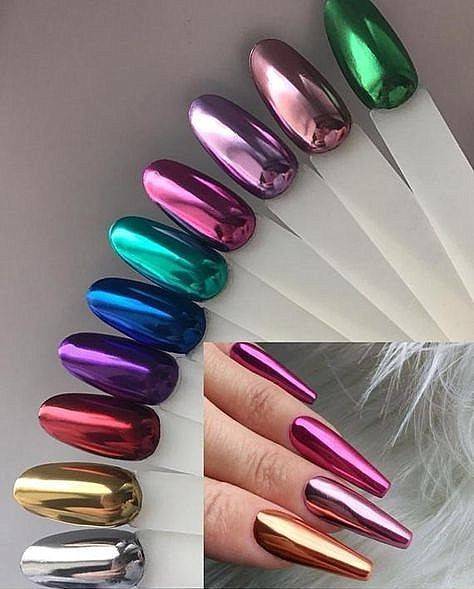 Efecto espejo colores Xiaoya Ch paquete con 12
