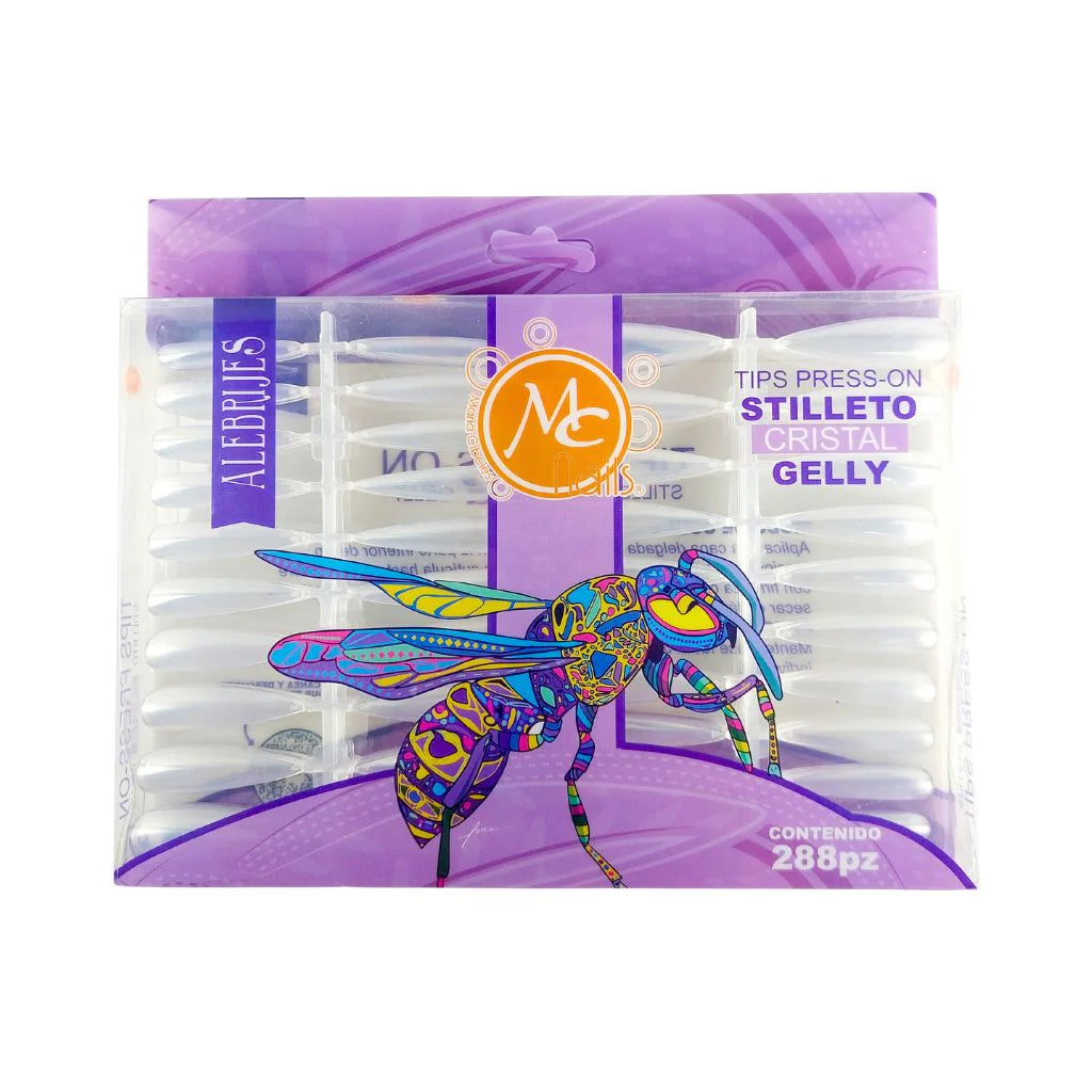 Tip press on cristal Stiletto Gelly