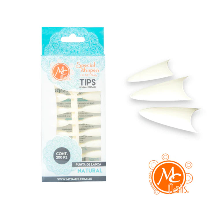 Tip punta de lanza natural 200pz